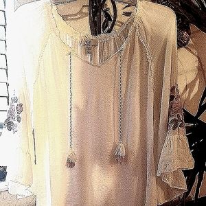 Vintage America Boho Embroidered Shirt